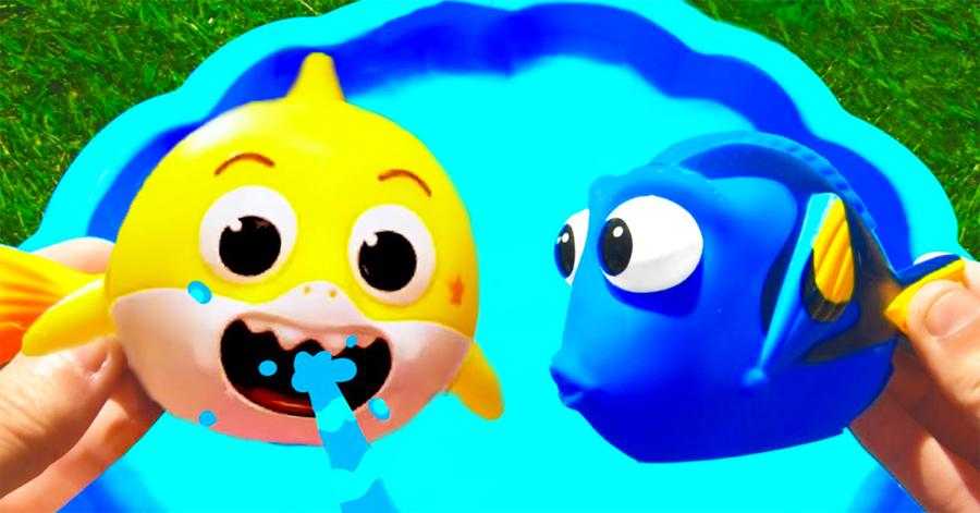 Shark spits water