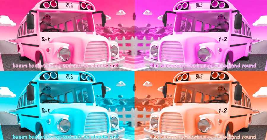 Colorful school bus