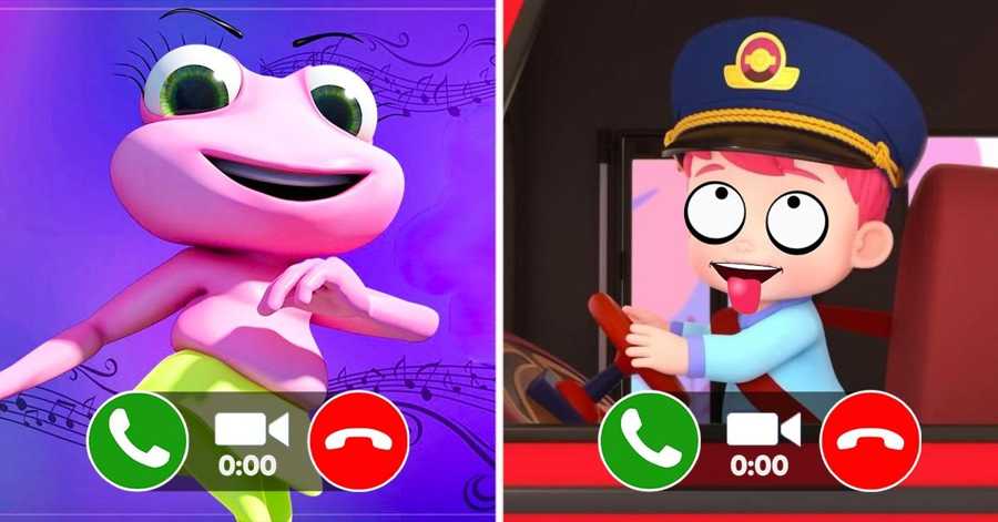 Funny boy and frog