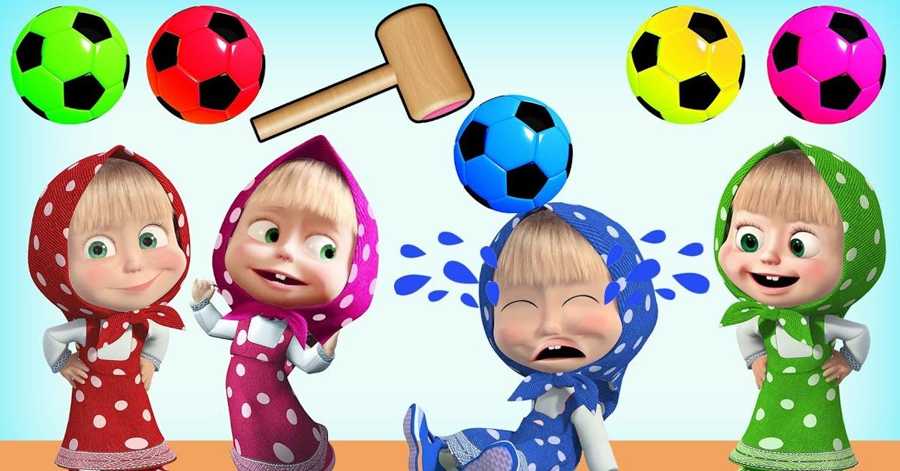 Masha's Playful Soccer Ball Time