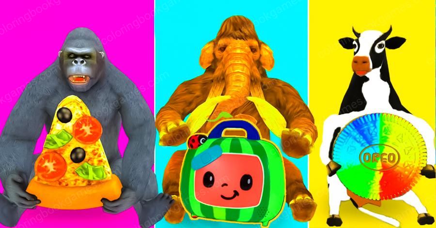 coloring book games - Animal party