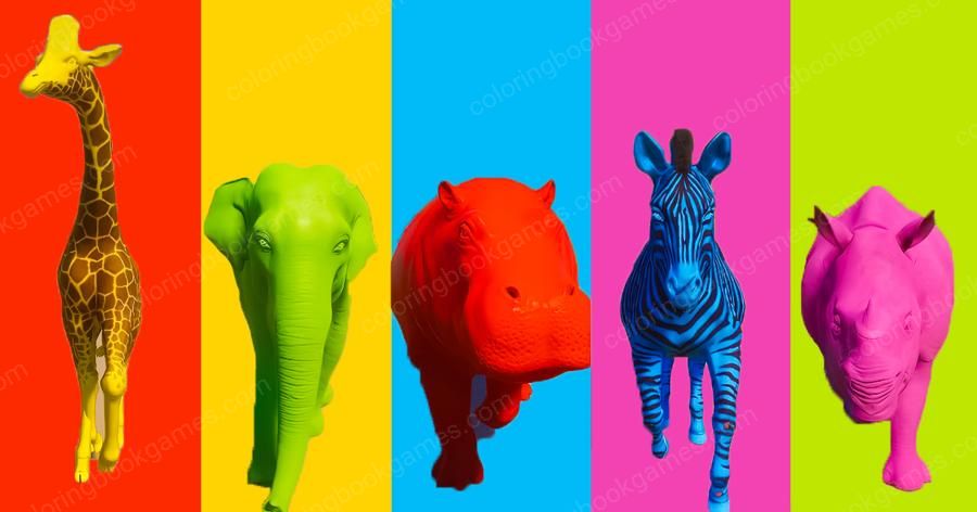 coloring book games - Animals