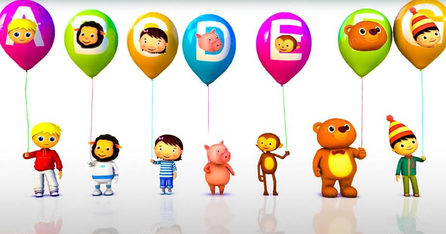 coloring book games - Cute animals and colorful balloons